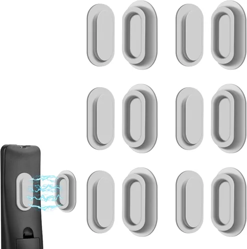 Miniatura 9 de Paquete de 6 soportes magnéticos para control remoto – Soporte de pared magnético de silicona mejorado para TV, ventilador y aire acondicionado