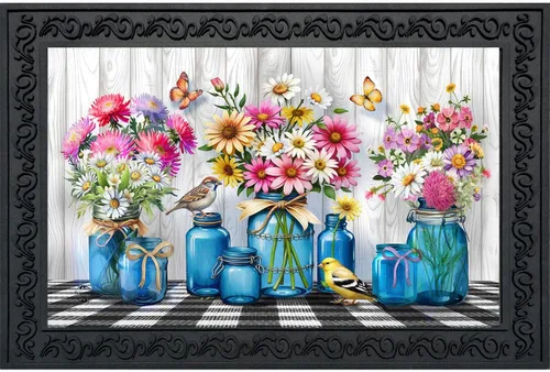 Miniatura 6 de Briarwood Lane Felpudo de primavera con flores frescas de granja