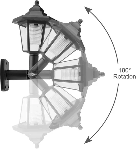 Miniatura 9 de 2 faroles solares de pared, lámpara de pared LED de inducción automática para jardín al aire libre, resistente a la intemperie, linterna de pared