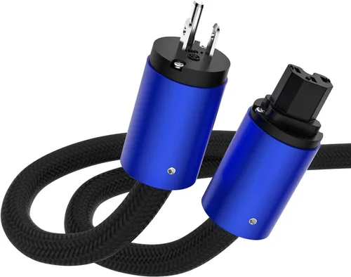 Tertullus Cable de alimentación de alta fidelidad, cable de alimentación audiófilo de audio Ac 11AWG 125V 15A con enchufe IEC C15 de EE. UU. para