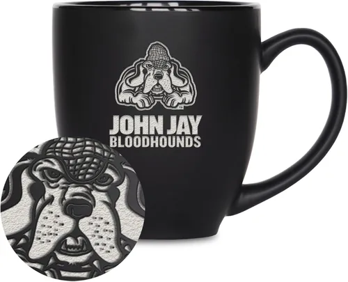Miniatura 239 de Rico Industries - Taza de cerámica mate negra con grabado láser estándar de 15oz para NCAA (escuelas T & U) - Para bebidas calientes o frías