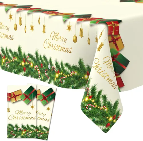 Miniatura 8 de Decoraciones para Fiestas de Fútbol, Paquete de 2 Manteles de Plástico para Fútbol (54x108 Pulgadas), Cubiertas de Manteles Rectangulares