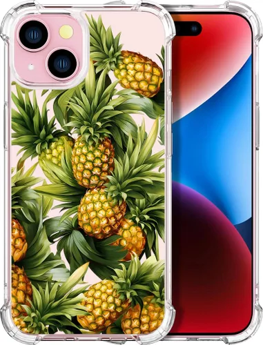 Miniatura 32 de Compatible con iPhone 14, funda transparente y bonita para mujeres y niñas, diseño floral, diseño floral femenino, funda para teléfono 14