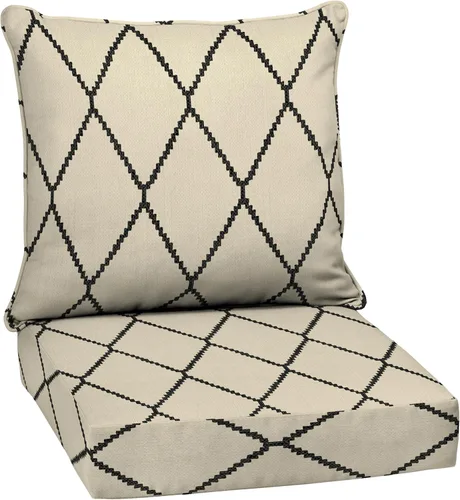 Miniatura 35 de Arden Outdoor Deep Seat Cushion Set, 24 x 24 pulgadas, Cojín para exteriores resistente al clima, a la lluvia y a la decoloración para silla, sofá