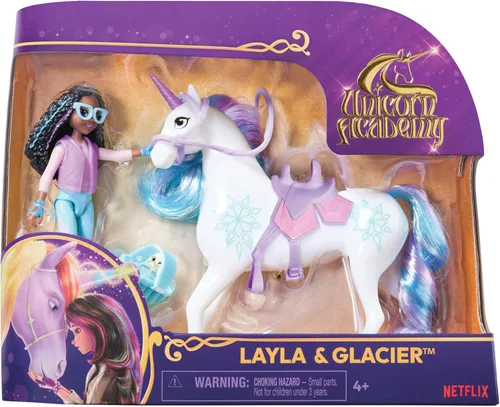 Miniatura 6 de Unicorn Academy Juego de jinete y unicornio – Aprox. 4.7 in, la popular serie Netflix, con 2 accesorios y pincel para juegos de rol creativos