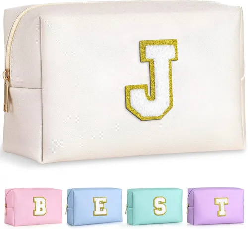 Miniatura 45 de TOPEAST - Bolso de maquillaje para mujer, G Blanco nacarado-rosa
