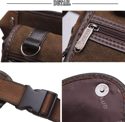 Miniatura 8 de Riñonera táctica al aire libre para hombres y mujeres, bolsa multifuncional para el muslo para motocicleta, bicicleta, senderismo, viajes, pesca