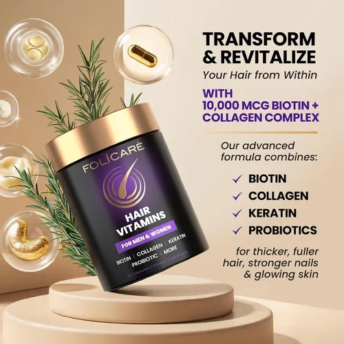 Miniatura 3 de Suplemento avanzado para el crecimiento del cabello Bio-Absorb, sistema de nutrientes capilares mejorado con la "tripulación de entrega