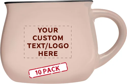 Miniatura 22 de Juego de 10 tazas de café glaseadas personalizadas para fogata, 12 onzas, paquete personalizado a granel, perfectas para café, té, expreso, cacao