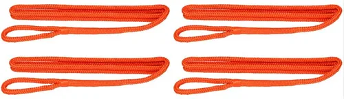 Miniatura 10 de Extreme Max 3006.2168 BoatTector Premium Línea de Guardabarros de Nailon de Doble Trenza Paquete de Valor de 2 - 3/8" x 6', Negro