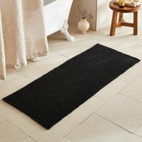 Miniatura 83 de TYUU Tapete de baño estilo gofre, tapete de baño bohemio, antideslizante, lavable, súper absorbente, de secado rápido, bonito tapete de baño