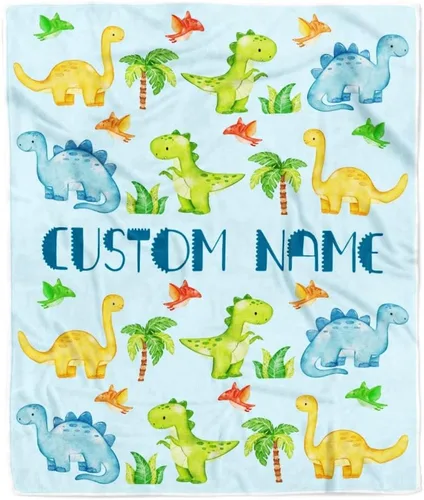 Miniatura 32 de Manta de bebé personalizada con nombre, linda flor de elefante, recién nacido, niña, niños, hija, multicolor 507