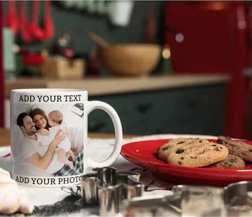 Miniatura 8 de Taza personalizada de café Obizan con foto, texto o logotipo Taza de cerámica personalizada 11oz Regalo personalizable para hombres, mujeres