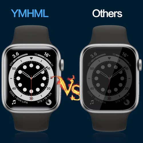 Miniatura 4 de YMHML Paquete de 4 protectores de pantalla de privacidad compatibles con Apple Watch de 1.575 pulgadas SE Series 6/5/4, película antiespía mejorada