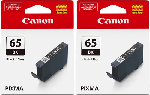 Canon CLI-65 Depósitos de tinta negra genuina, compatibles con impresoras PIXMA PRO-200 y PIXMA PRO-200S (paquete de 2)
