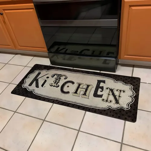 Miniatura 3 de Alfombra de cocina de 20 x 48 pulgadas, antigüedad, antideslizante, alfombra de goma natural duradera para cocina