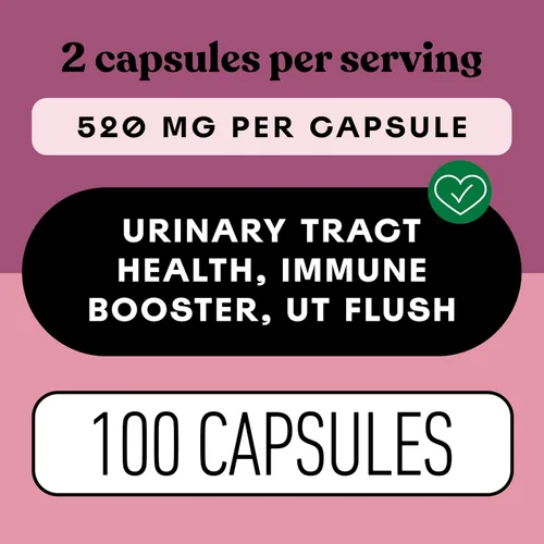 Miniatura 5 de Complete Natural Products Cápsulas orgánicas de D-manosa y arándano de 520 mg 100 unidades Soporte UT a base de plantas Vegano, sin OMG