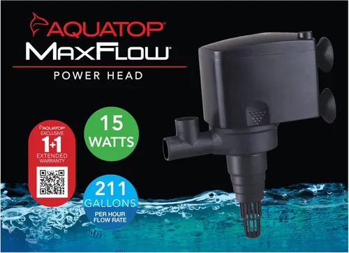 Miniatura 4 de Aquatop MaxFlow 211 GPH - Cabezal sumergible para acuario - Bomba de agua de alto rendimiento - Silencioso y eficiente - Ideal para acuarios de agua