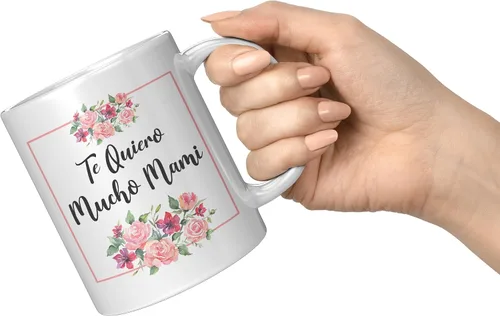 Miniatura 5 de Coveted Goods Te Quiero Mucho Mami Taza – Regalo para el Día de la Madre Española para Mamás Latinas – Taza de café de cerámica blanca de 11 oz