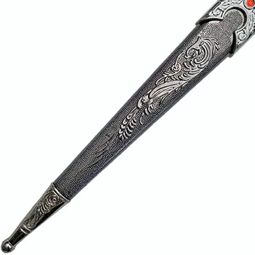 Miniatura 4 de Ace Martial Arts Supply Tijeras Medievales Renacentistas Bodice Dagger Dirk Knife (Plata)