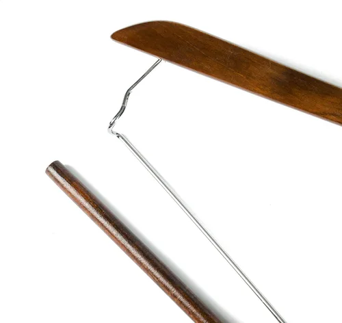 Miniatura 7 de Quality Hangers Perchas de madera hermosas y resistentes para abrigos, perchas curvas, ideales para viajeros, colgador resistente con barra