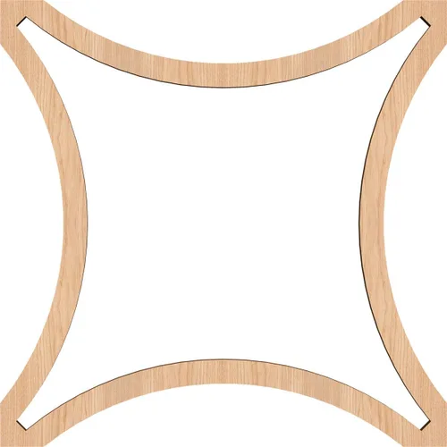 Miniatura 4 de 7 3/8 pulgadas de ancho x 7 3/8 pulgadas de alto x 1/4 pulgadas de alto, paneles de pared de madera con calado decorativo extra pequeño, nogal