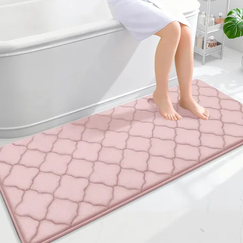 Miniatura 316 de OLANLY Alfombra de Baño de Espuma Viscoelástica de 24 x 16 pulgadas, Ultra Suave y Absorbente, Alfombras de Baño Antideslizantes, Cómodas, Lavables
