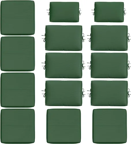 Miniatura 10 de 14 Piezas Fundas de Cojines para Exteriores Resistentes a Todo Clima Fundas de Cojines para Patio, Reemplazo Impermeable con Cremallera para Muebles