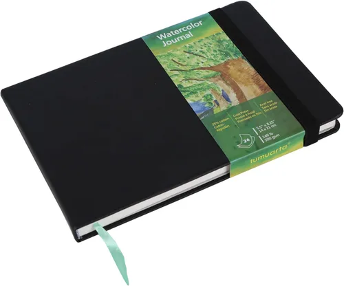 Miniatura 14 de tumuarta Cuaderno de Acuarela Cuadrado, 5.5x5”, 140 LB, 300 GSM, Papel de Algodón, Prensado en Frío, 24 Hojas, 48 Páginas, Libros de Papel de Gris