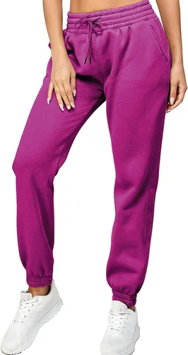 Miniatura 52 de IUUI Pantalones deportivos de cintura alta para mujer, con bolsillos, de algodón, holgados, atléticos