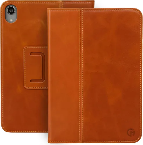 Miniatura 17 de Casemade Real Leather Case Compatible with iPad mini 7 (A17 Pro) / 6th Gen (2021) - Full-Grain Leather Cover, Auto Sleep/Wake, Dual Stand Position