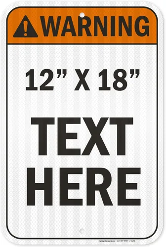 Miniatura 56 de Primer letrero de seguridad personalizado, letrero ANSI, compatible con Osha, 12 x 18 pulgadas, HDPE de 55 mil de grosor