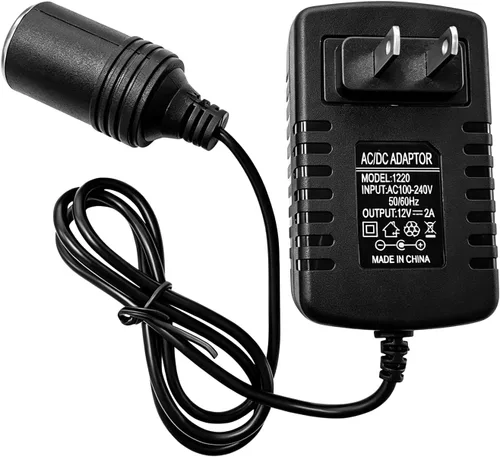 Wevdn Convertidor de CA a CC, 2 A 24 W, adaptador de toma de encendedor de cigarrillos para auto, transformador de fuente de alimentación portátil