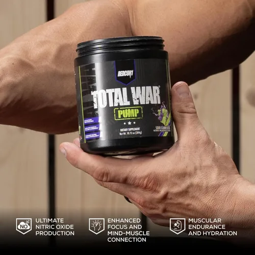 Miniatura 8 de REDCON1 Polvo para antes del entrenamiento sin estimulantes y sin cafeína para mujeres y hombres - Total War Pump - con L-citrulina, beta alanina