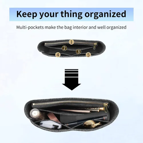 Miniatura 6 de LOUKAYCCI Organizador de fieltro para bolso con cremallera, bolsa de hombro GG Marmont Matelasse, bolsa organizadora para mujer, bolsa