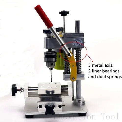 Miniatura 4 de Mini prensa de taladro de precisión CNC máquina de fresado de mesa portátil de sobremesa 795 motor B10 Chuck Metal madera bricolaje herramienta
