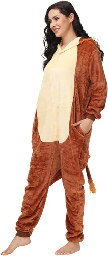 Miniatura 2 de Pijama de forro polar de animal para mujer, disfraz de una pieza para Navidad, Halloween, cosplay
