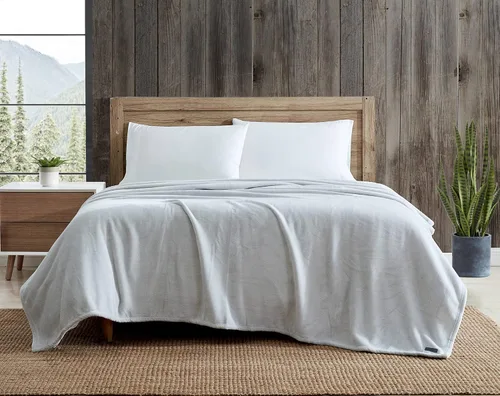 Miniatura 8 de Eddie Bauer - Manta de tamaño king, ropa de cama ultra suave de felpa, ribete con dobladillo para un acabado a medida, manta para sofá y cama (negro)
