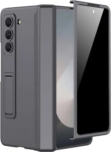 Miniatura 24 de Miimall Funda para Samsung Galaxy Z Fold 5 con protector de pantalla de privacidad, soporte ajustable integrado y protección magnética de bisagra