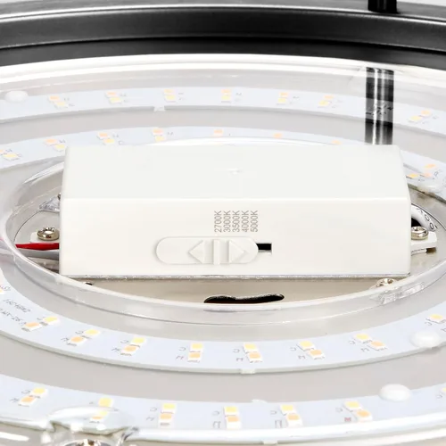 Miniatura 8 de Maxxima - Lámpara de techo LED negra de 14 pulgadas, 5 CCT, 1900 lúmenes Color Select 2700K/3000K/3500K/4000K/5000K, regulable, montaje empotrado