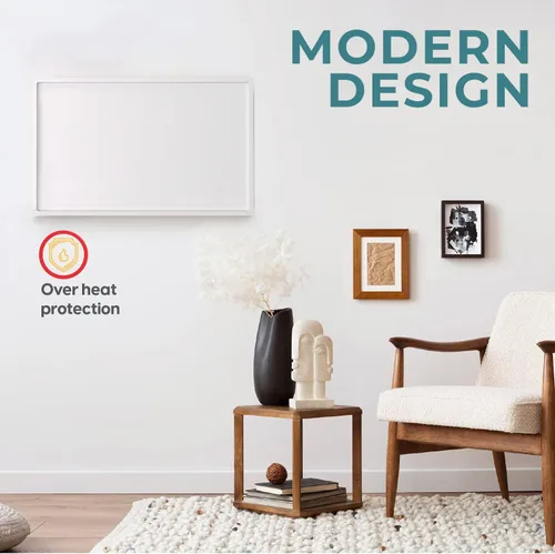 Miniatura 5 de EconoHome Calentador de pared infrarrojo de 250 W, con estadísticas de enchufe, calentadores de pared radiantes, distribución rápida y uniforme