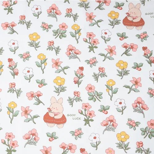 Miniatura 4 de Paquete de 10 piezas de tela de algodón con estampado floral de 18 x 22 pulgadas, cuadrados de tela acolchada precortados para coser, manualidades