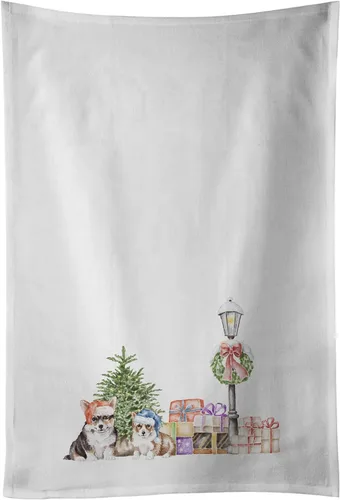 Miniatura 23 de Caroline's Treasures CK8100WTKT - Juego de 2 toallas de cocina con diseño de bulldog francés con diseño de país de las maravillas navideñas
