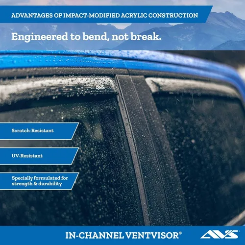 Miniatura 3 de Auto Ventshade [AVS] Protectores de lluvia en canal para Toyota 4Runner 2010 - 2024 Viseras de ventilación de ventana, 4 uds. - Humo 194242
