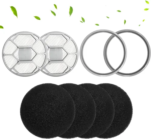 Accesorios de repuesto de filtro de esponja Hepa compatibles con Oneisall & Afloia & Homeika Pet Grooming Kit & Vacuum (2 filtros Hepa + 4 esponjas)