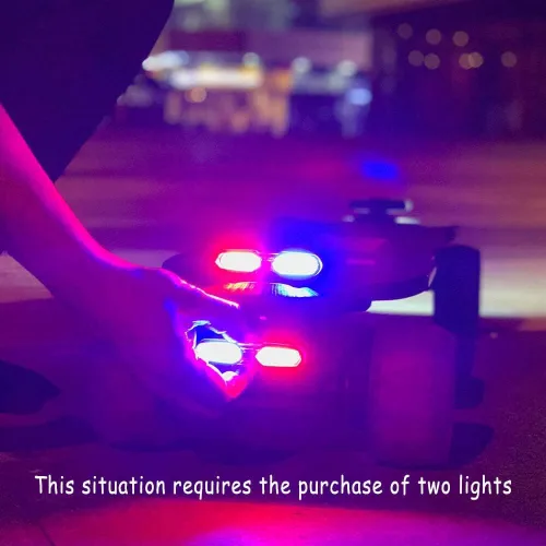 Miniatura 5 de IWONDER V3.0 - Luces LED recargables por USB para patineta, accesorios de patineta eléctrica superbrillantes (rojo/azul/blanco), luces delanteras