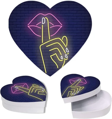 Miniatura 17 de Andaz Press Caja en forma de corazón para el día de San Valentín con tapa, divertida caja reutilizable en forma de corazón para tocino, caja de Bacon