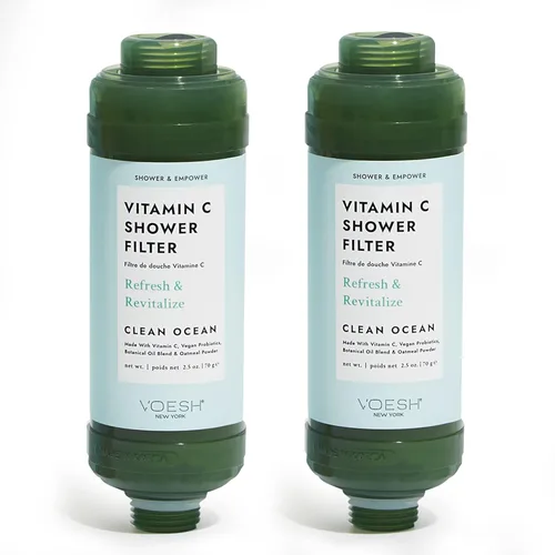 Miniatura 13 de VOESH Filtro de ducha con vitamina C, niebla de selva tropical, aromaterapia de ducha, purificador de agua, suavizante de agua, probióticos veganos