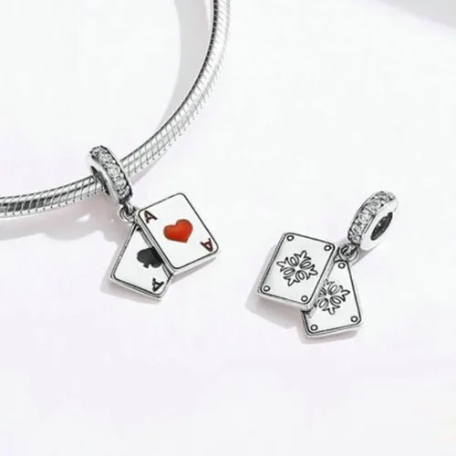 Miniatura 3 de Love You Lock Key Fit Pandoras pulseras de plata de ley 925 colgantes con cuentas de corazón para mujer