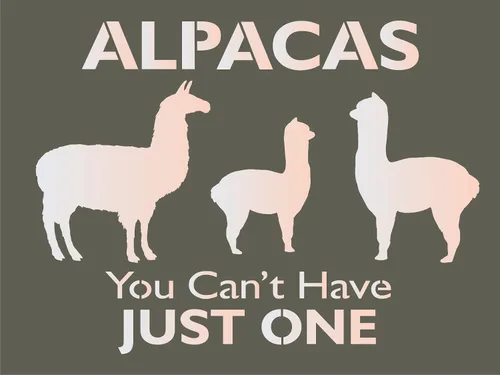 Miniatura 8 de Plantillas de Joanie Alpaca Can't Have Just One Llama Baby Farm Ranch Art Craft Farmhouse Hobby DIY Letreros reutilizables Mylar